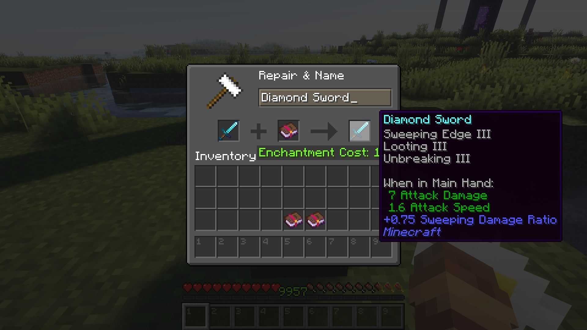 The final thing you'll need to do is replicate the process in-game (Image via Mojang)